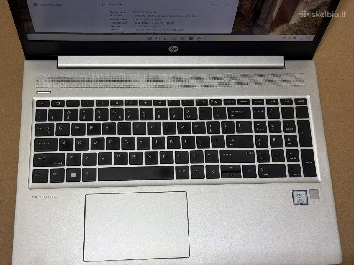Hp Probook 450 G6 i3-8145u 8gb/128gb - nuotraukos Nr. 3