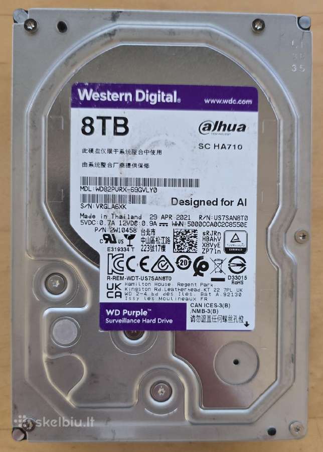 3.5" Sata HDD 1tb 2tb 3tb 4tb 6tb 8tb 10-32tb - nuotraukos Nr. 32
