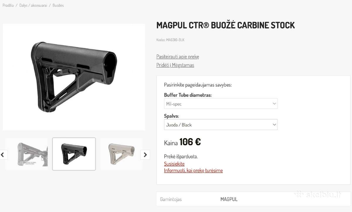 Magpul buožė + Grip'as - nuotraukos Nr. 4