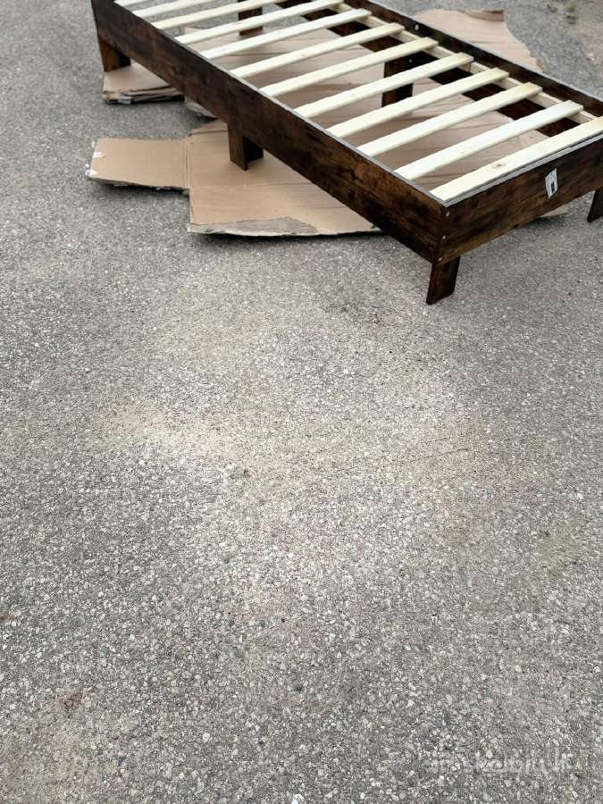 Lovos rėmas su galvūgaliu, dūminio ąžuolo 75x190cm - nuotraukos Nr. 3
