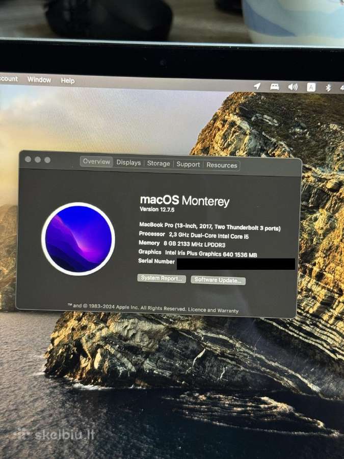 MacBook Pro 13" 2017 i5 / 8 GB / 128 GB SSD - nuotraukos Nr. 4
