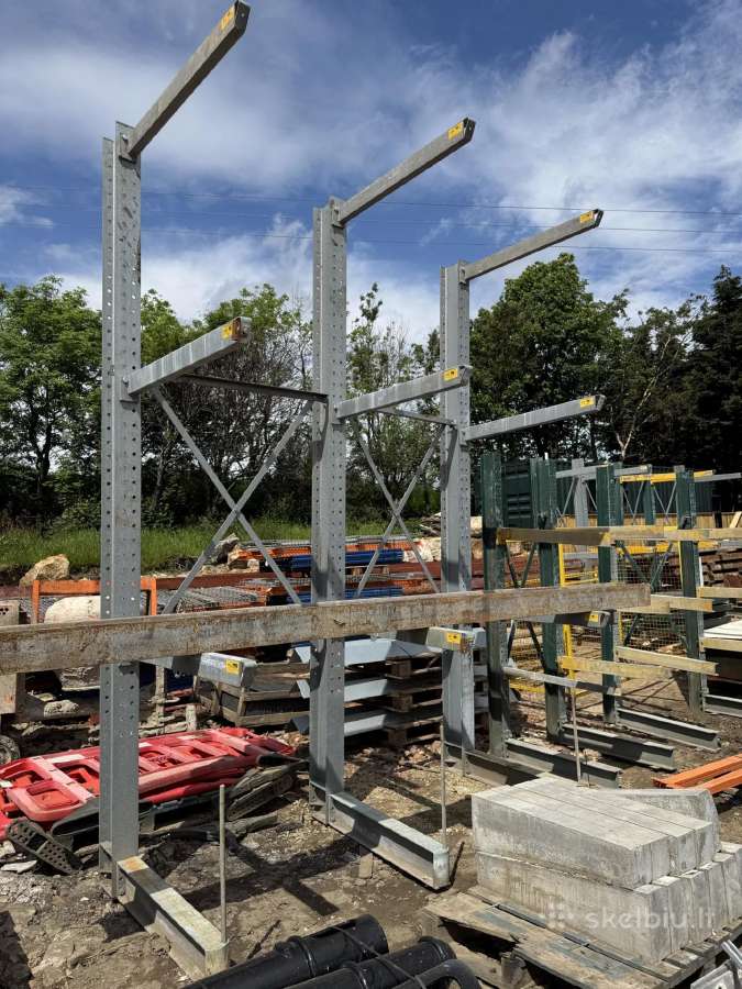 Cinkuoti Naudoti Tvirti Konsoliniai Stelažai 4,0 m - nuotraukos Nr. 2