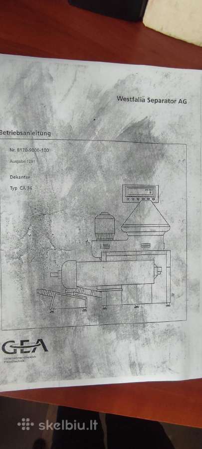 Westfalia Separator Ag Oelde Ca 366-010 - nuotraukos Nr. 7
