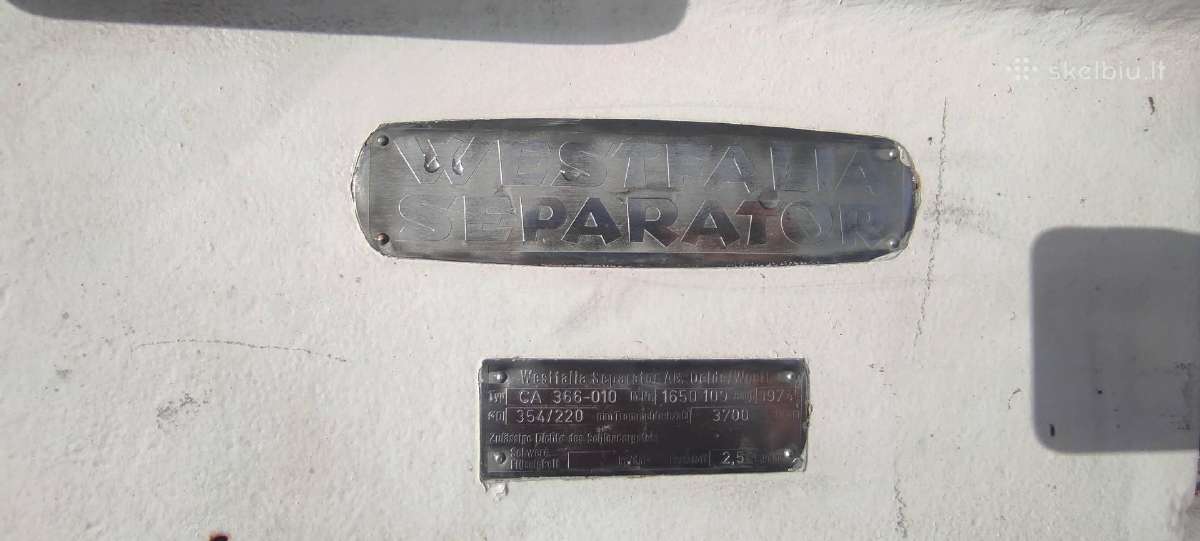 Westfalia Separator Ag Oelde Ca 366-010 - nuotraukos Nr. 2