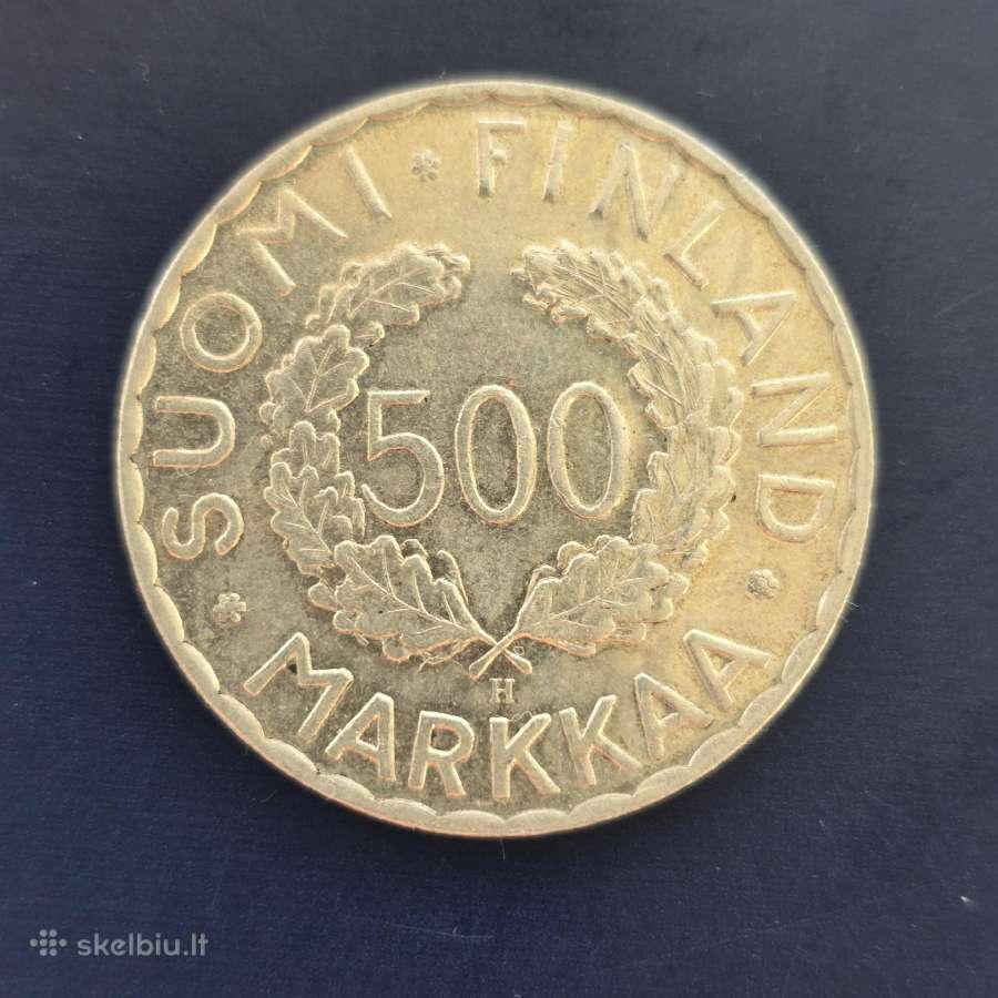 Suomija 1952 500 markkaa Ag500 12gr - nuotraukos Nr. 2