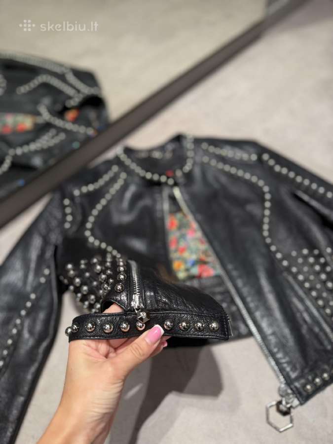 Philipp plein nat ėriuko odos striukė - nuotraukos Nr. 2
