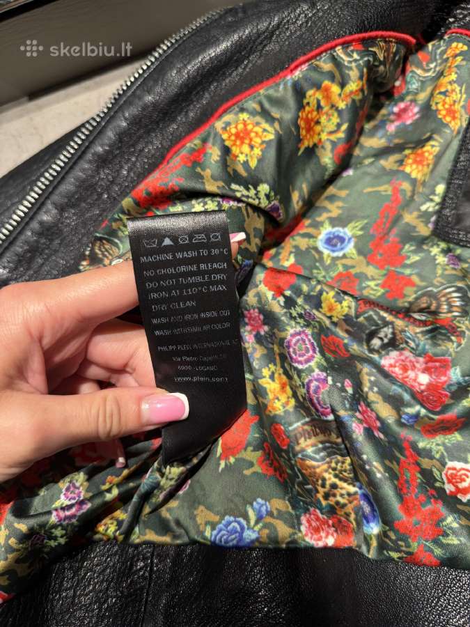 Philipp plein nat ėriuko odos striukė - nuotraukos Nr. 7