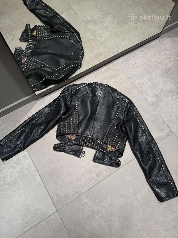 Philipp plein nat ėriuko odos striukė - nuotraukos Nr. 9