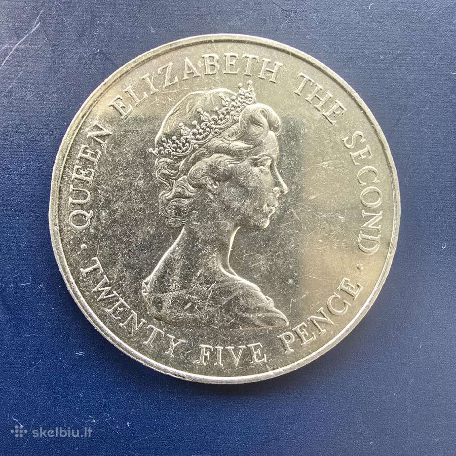 Gernsis 1978 25 pence Cu-ni Karališ. vizitas - nuotraukos Nr. 2