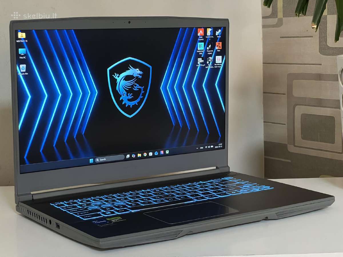 Parduodamas Msi Thin su Rtx 3050, I7-12k, 144hz. - nuotraukos Nr. 2