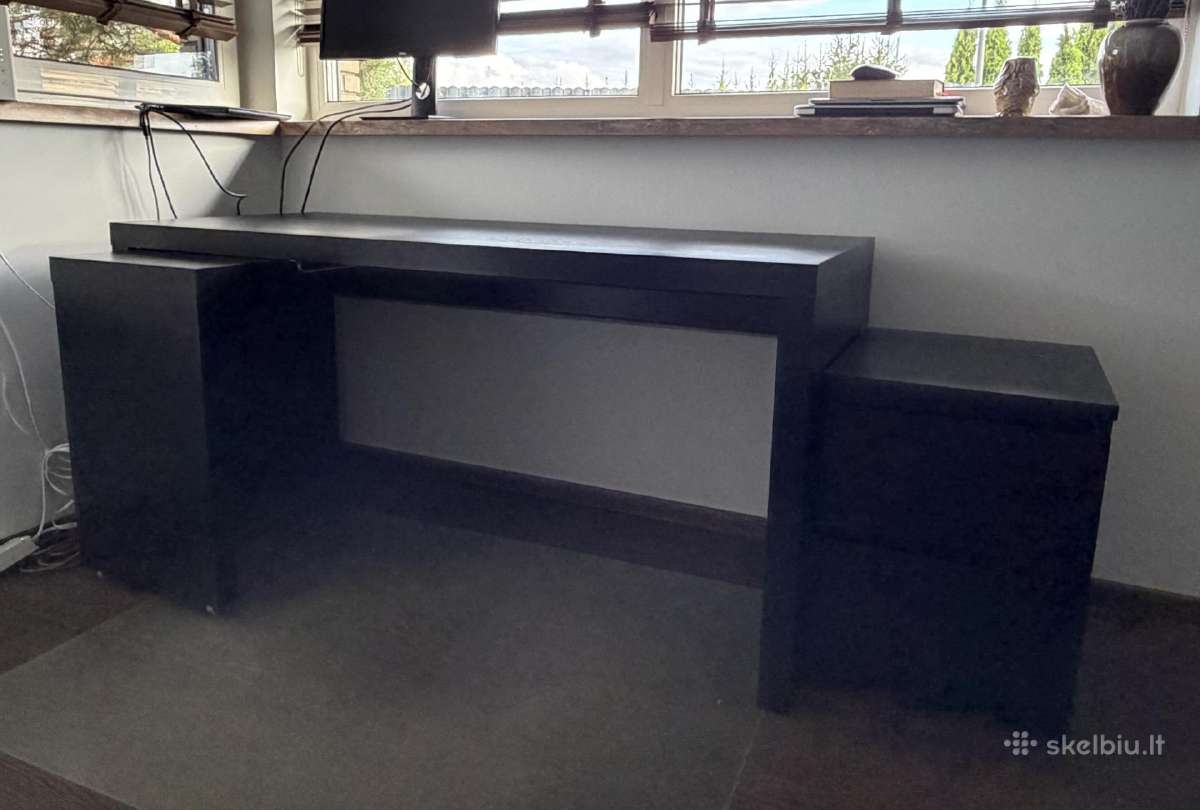 Parduodu Ikea Malm rašomąjį stalą ir spintelę - nuotraukos Nr. 4