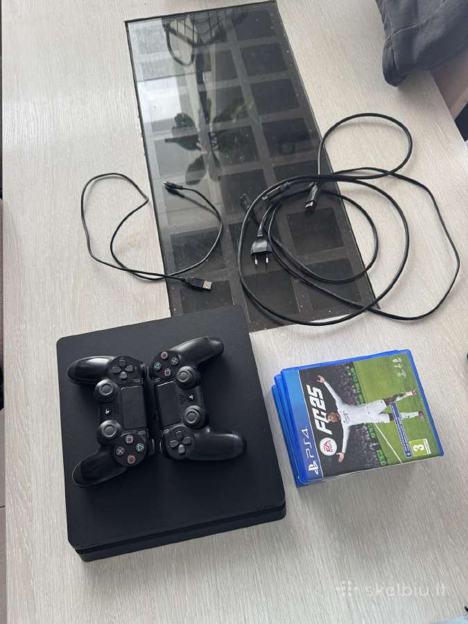 Ps4 Slim 500gb + 2 Pulteliai + 5 Žaidimai - nuotraukos Nr. 4