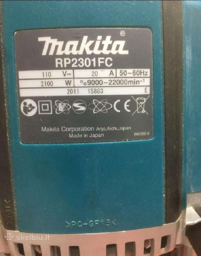 Makita Rp2301fc profesionali freza 2100 W, 110 V - nuotraukos Nr. 2
