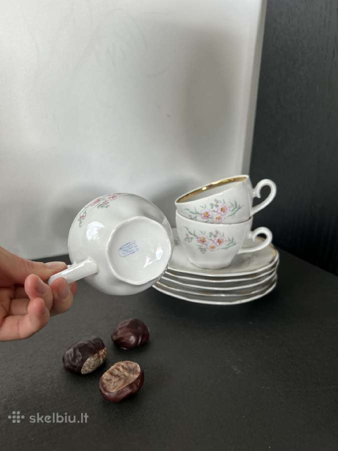Porceliano rinkinys 3 puodeliai 5 lekstutes - nuotraukos Nr. 4