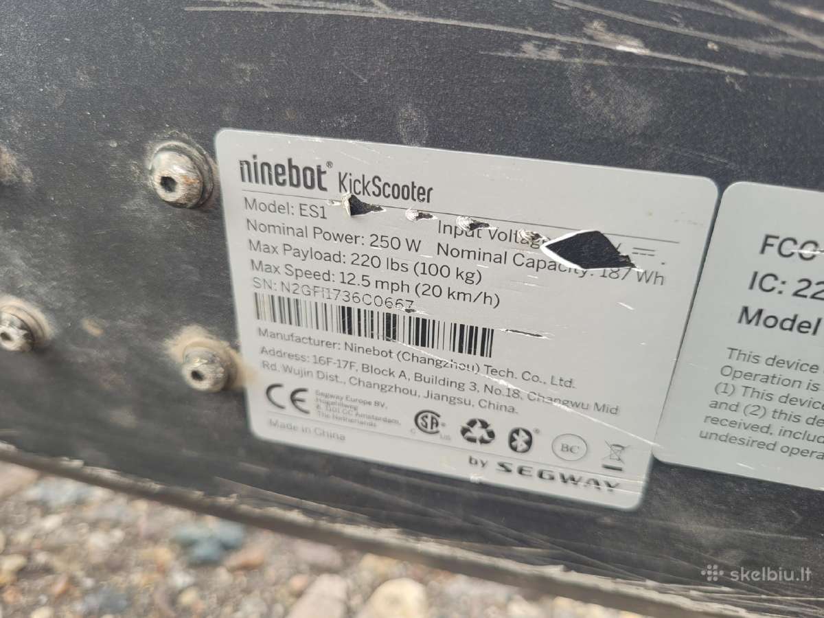 Ninebot Kickscooter es1 paspirtukas su defektu - nuotraukos Nr. 10