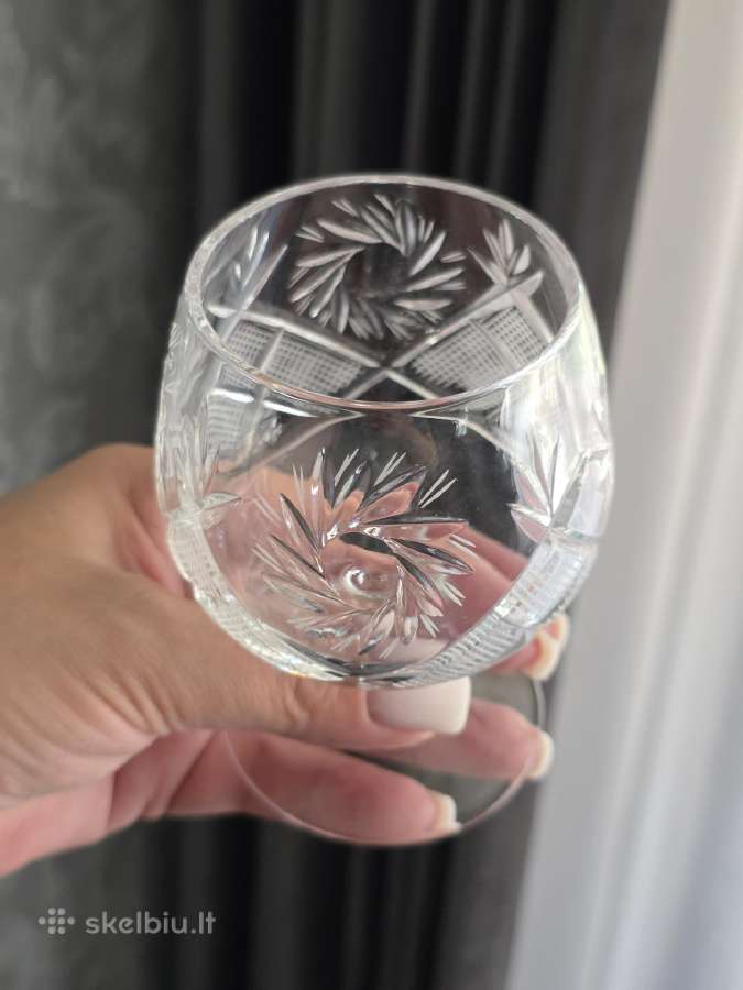 Vintažinės krištolinės konjako/ brendžio taurės 6 - nuotraukos Nr. 8