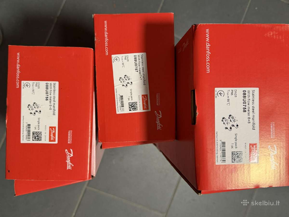 Danfoss šildymo kolektoriai su debitomačiais - nuotraukos Nr. 2