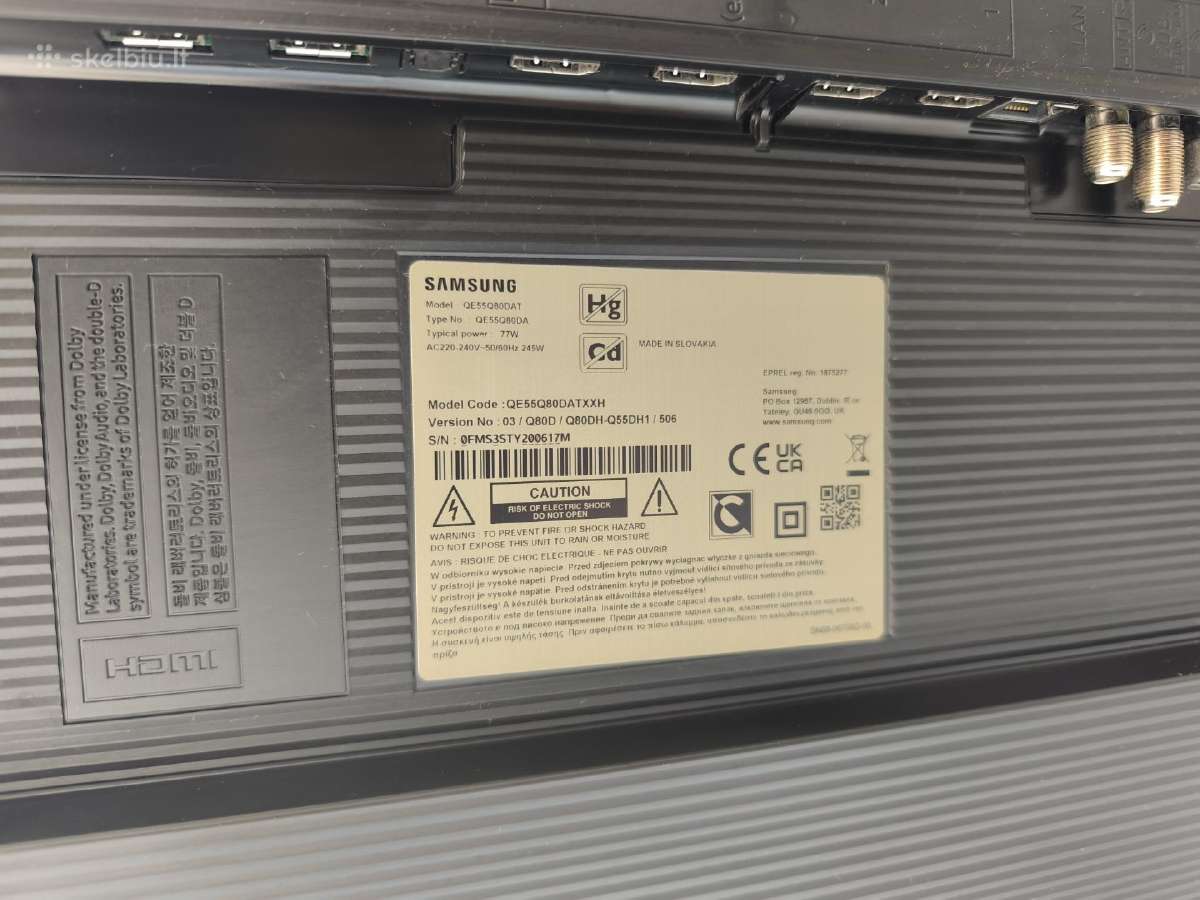 Samsung 55" Smart TV Qled 4k su 4 metų Garantija! - nuotraukos Nr. 6