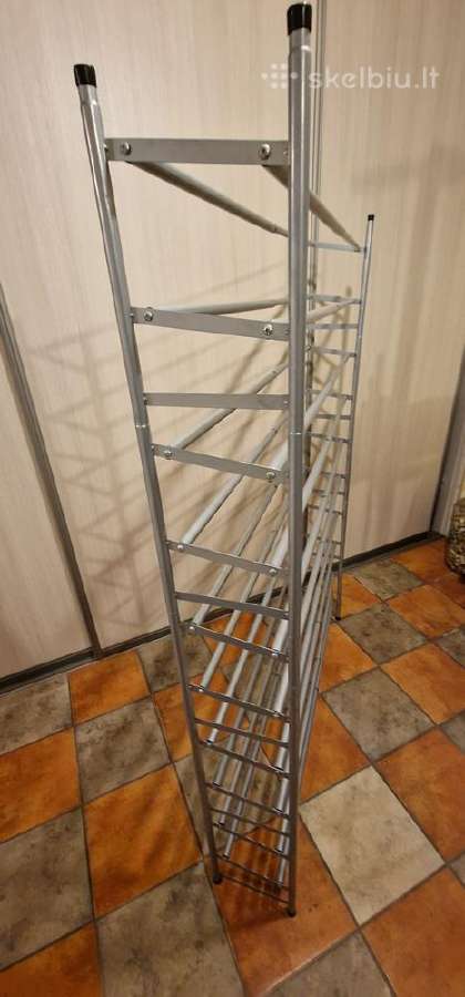 Naudota išskleidžiama metalinė batų lentyna - nuotraukos Nr. 2