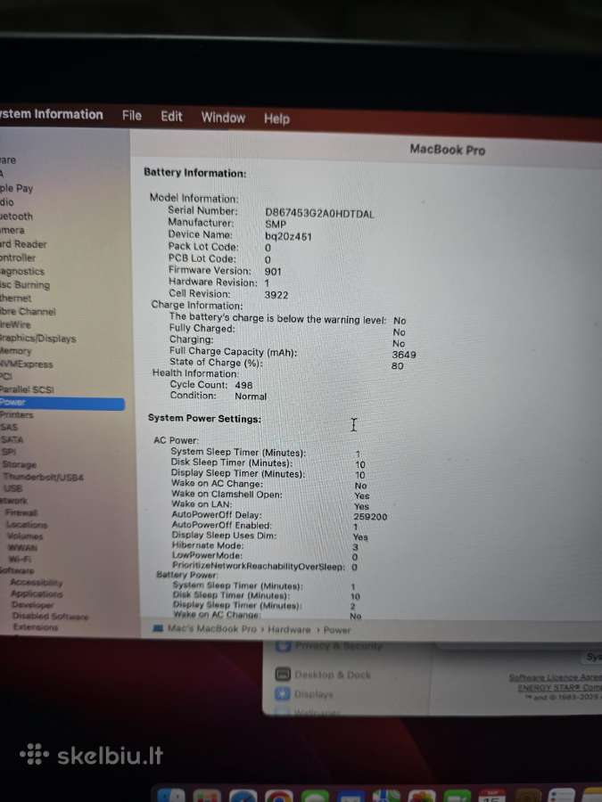 MacBook Pro 13" Retina A1706 i7/16gb/250gb - nuotraukos Nr. 5