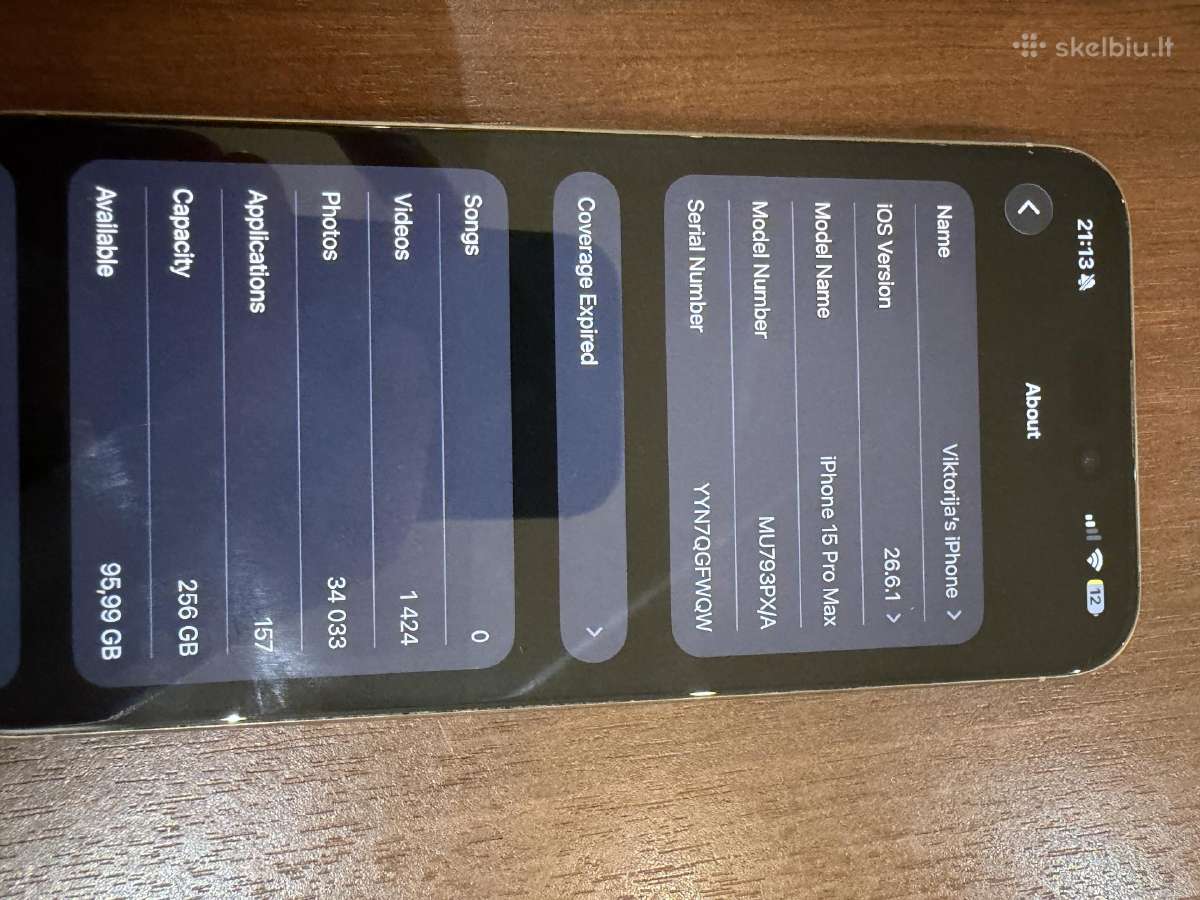 Parduodu iPhone 15 Pro Max - nuotraukos Nr. 5