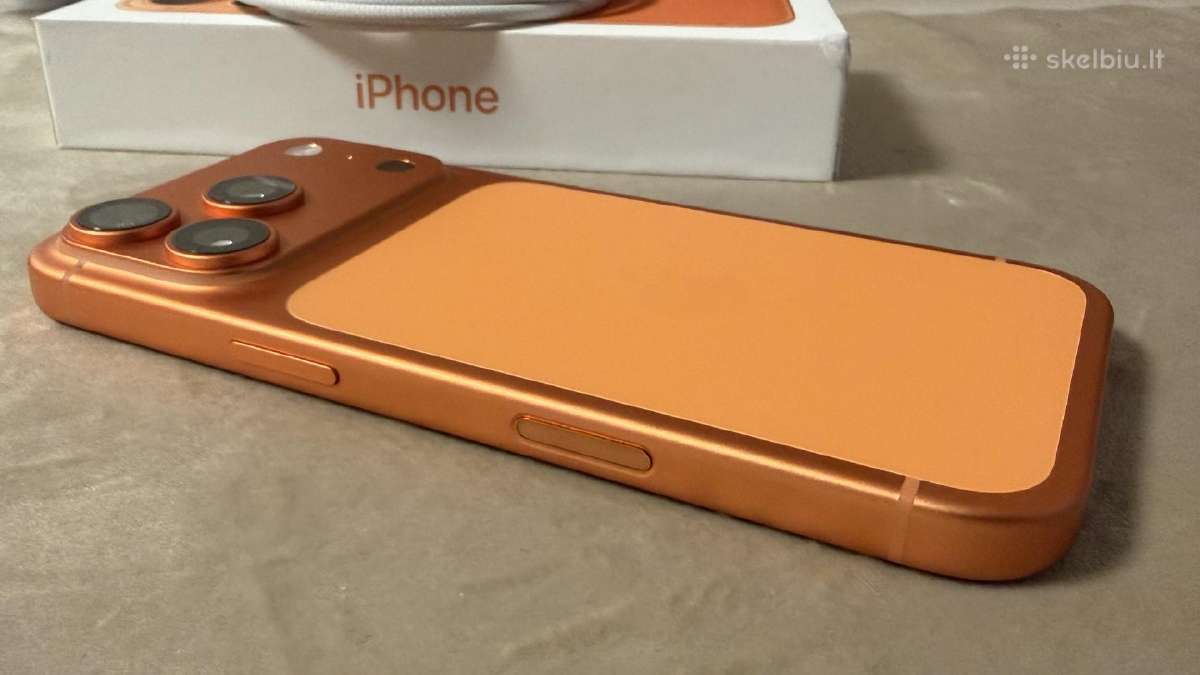 iPhone 17 Pro 512 GB, Cosmic Orange, 100 % baterij - nuotraukos Nr. 3