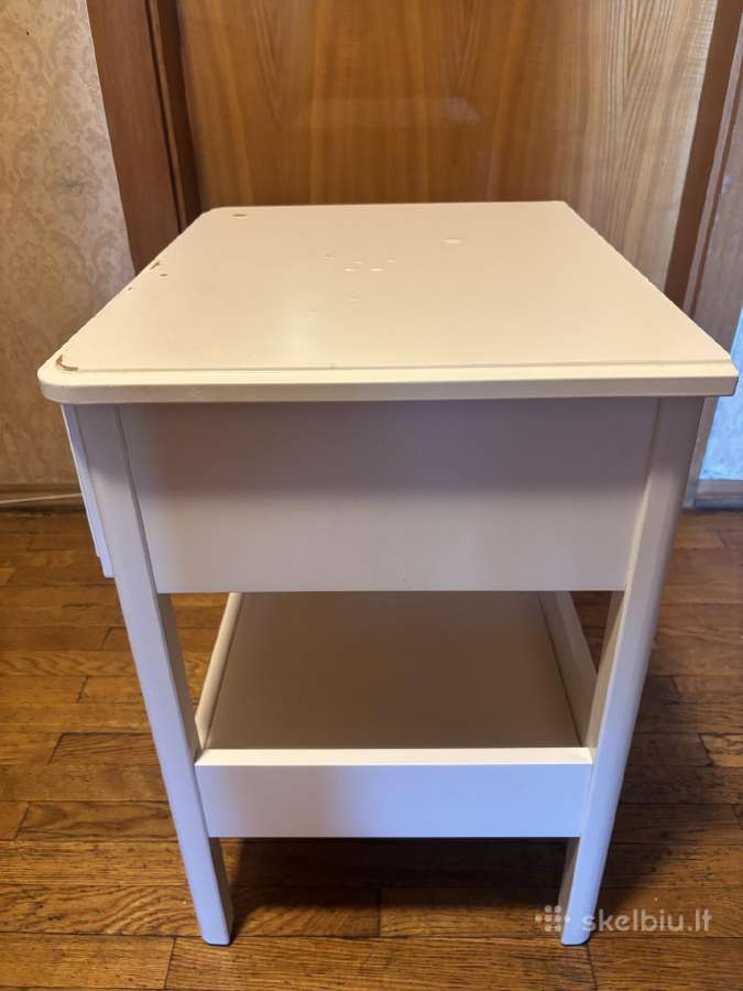 Baltas Ikea naktinis staliukas su stalčiumi - nuotraukos Nr. 11