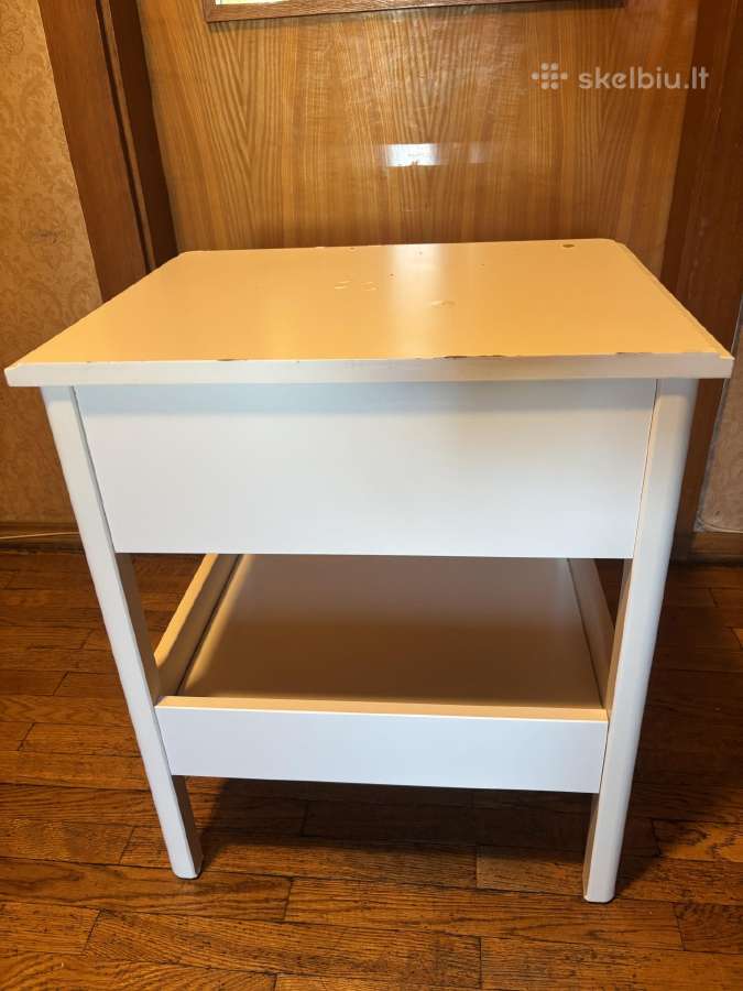 Baltas Ikea naktinis staliukas su stalčiumi - nuotraukos Nr. 12