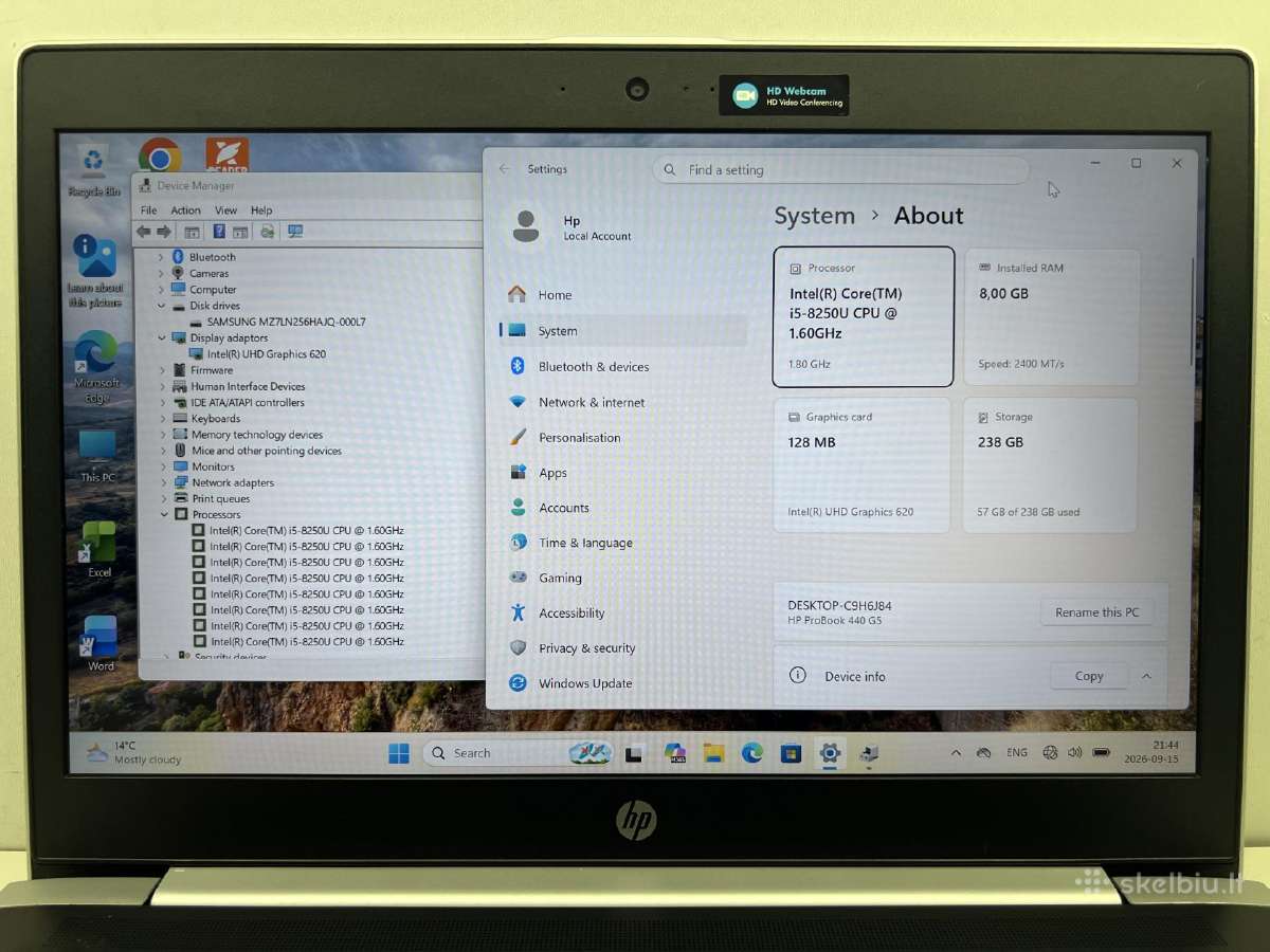 Hp elitebook 840 g4 - nuotraukos Nr. 7