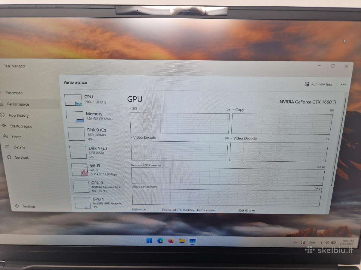 Komplett Khameleon Gtx 1660 / i5-9750u/16gb/256ssd - nuotraukos Nr. 8