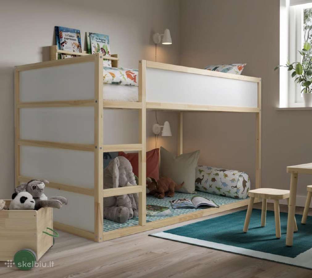 Dvipusė lova Ikea Kura su palapine. 90x200 cm - nuotraukos Nr. 2
