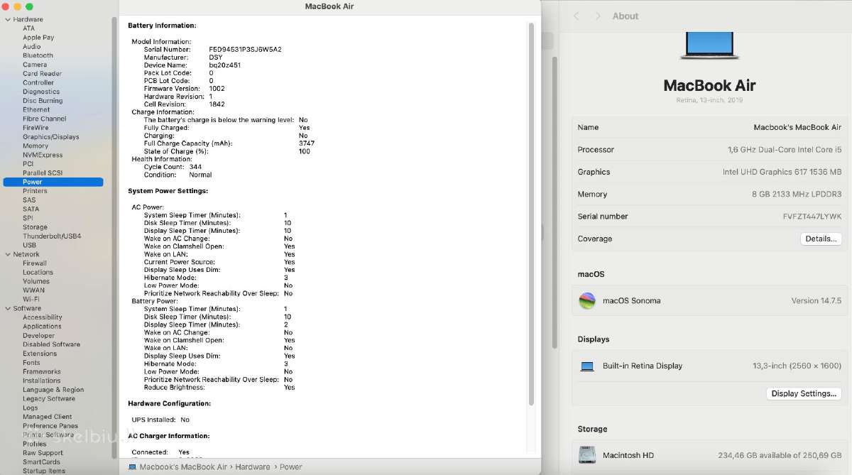 MacBook Air 13 2019, Retina, 344 ciklai - nuotraukos Nr. 6