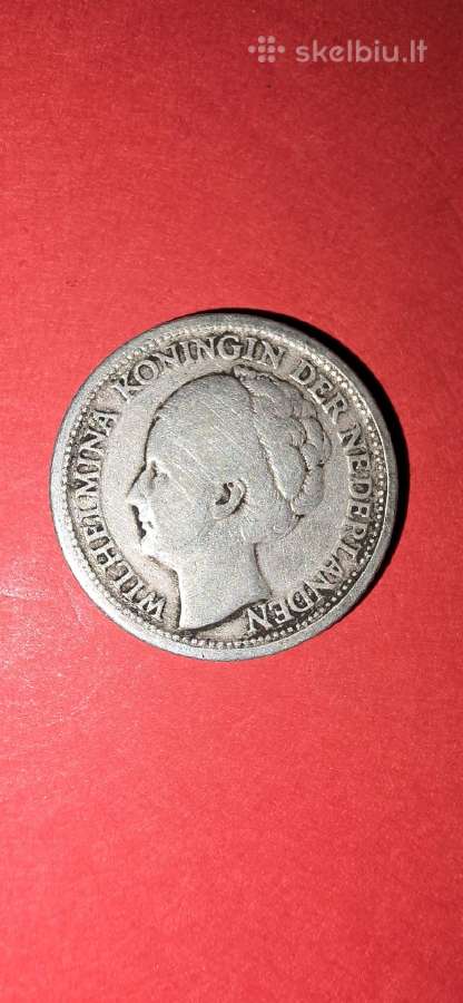 Nyderlandų Antilai 1/4 guldeno 1944,sidabras 0,640 - nuotraukos Nr. 2