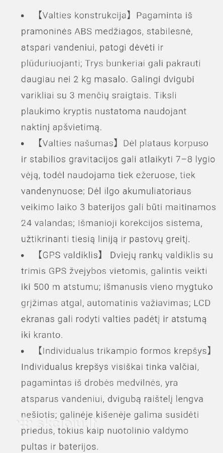 Žvejybos masalo valtis+echolotas,3 akumuliatoriai - nuotraukos Nr. 9