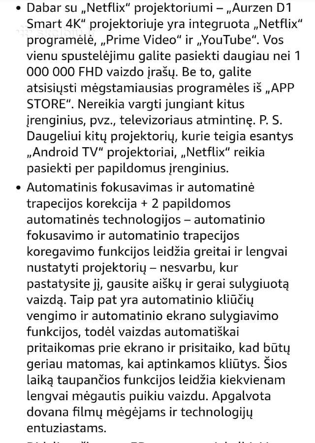 Mini projektorius,aurzen Eazze D1 - nuotraukos Nr. 3