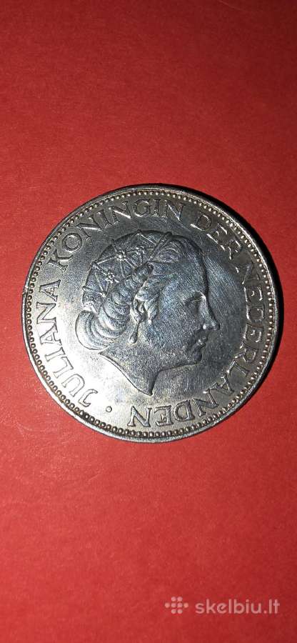 Nyderlandai 2 1/2 guldeno 1960,sidabras 0,720 - nuotraukos Nr. 2