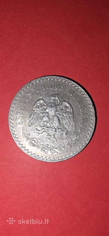 Meksika 1 pesas 1923,sidabras 0,720 - nuotraukos Nr. 2