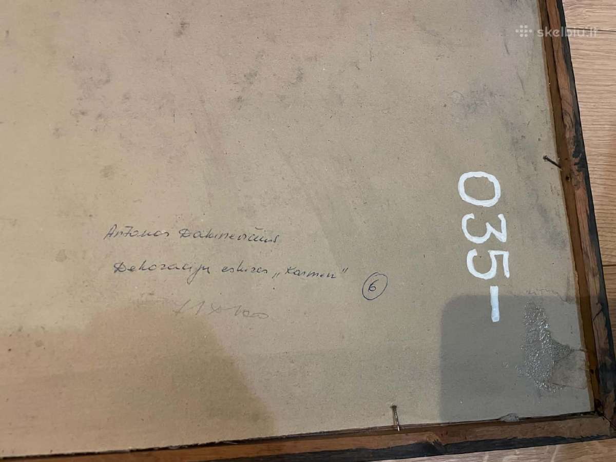 Didelio formato originalus scenografijos eskizas - nuotraukos Nr. 2