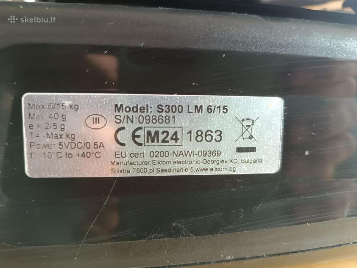 Prekybinės svarstyklės Elicom S300lm 6/15 - nuotraukos Nr. 4