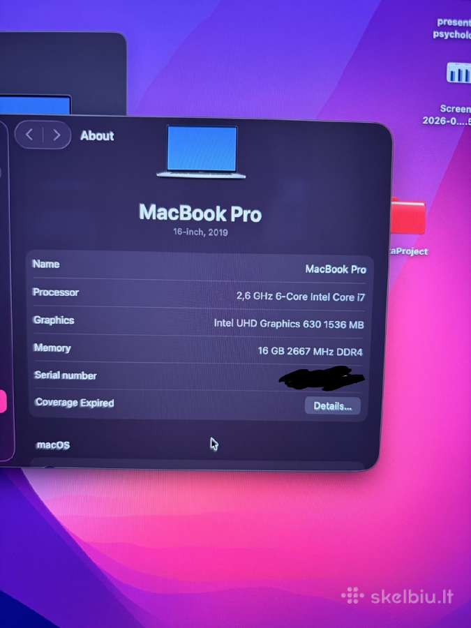 MacBook Pro 2019 16" - nuotraukos Nr. 5