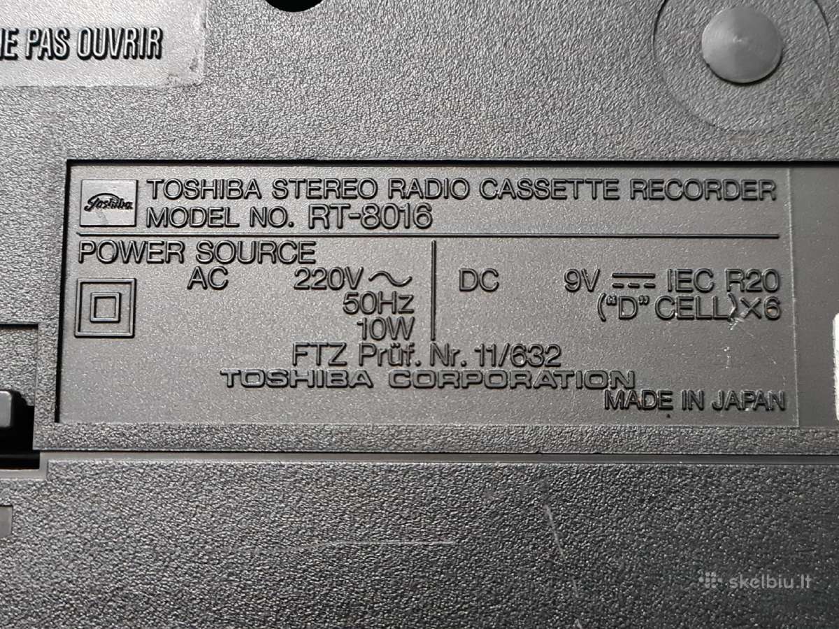 Toshiba Rt-8016 - nuotraukos Nr. 7