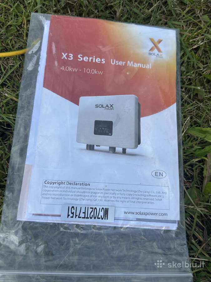 Solax X3-7.0-t-d 7 kw trifazis saulės inverteris - nuotraukos Nr. 3