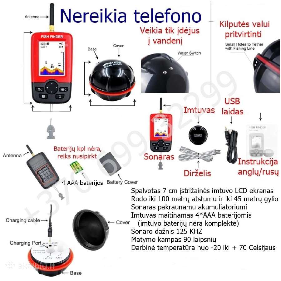 Flytec V803 GPS pašarų laivelis su GPS 200 taškų - nuotraukos Nr. 3