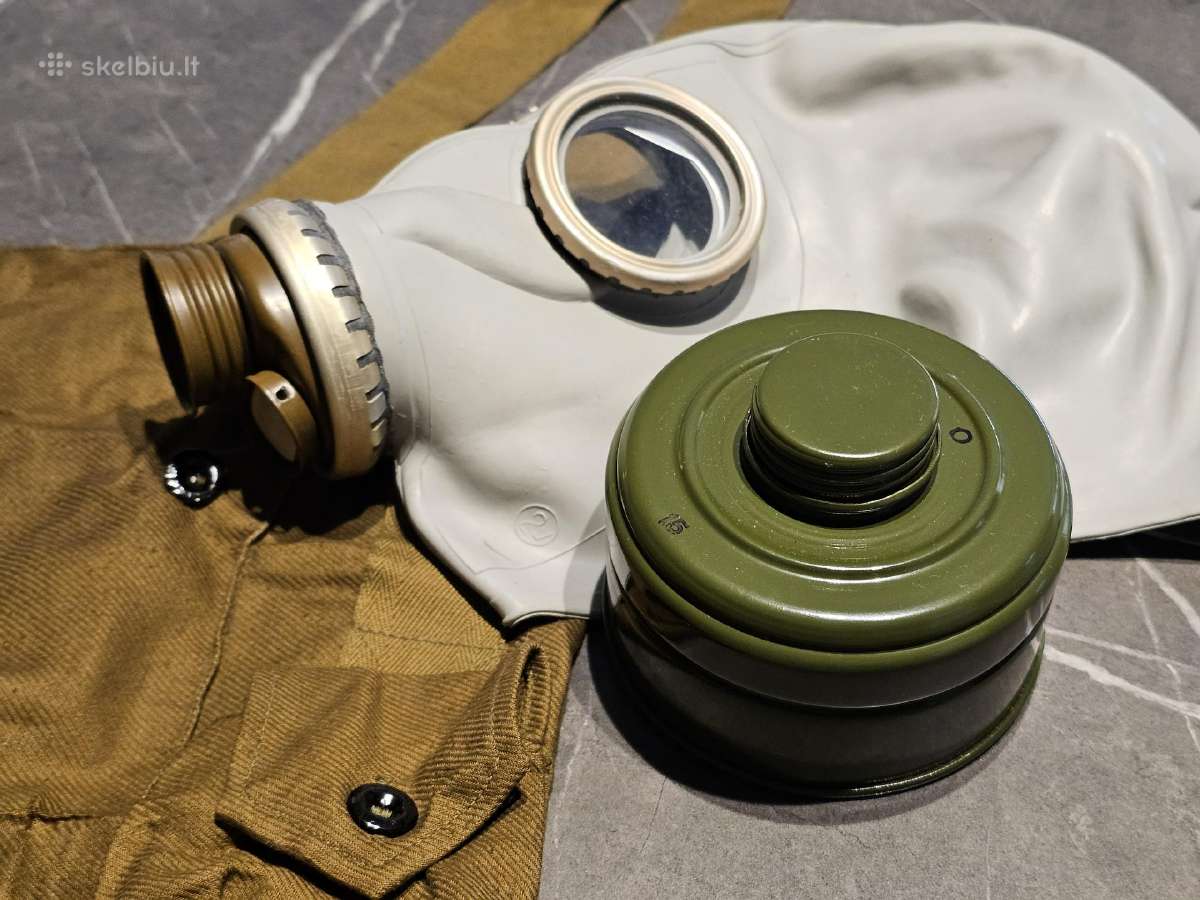 Sovietinė dujokaukė Gp-5 metalinėje dėžėje - nuotraukos Nr. 4