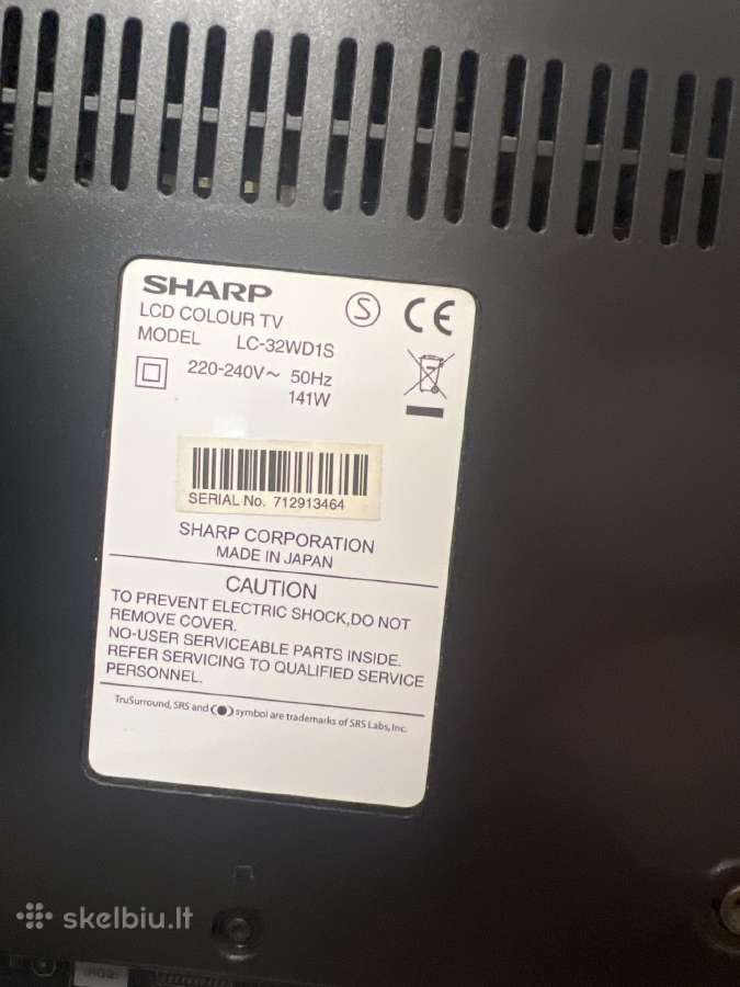 Televizorius Sharp Aquos Lc-32wd1s - nuotraukos Nr. 5