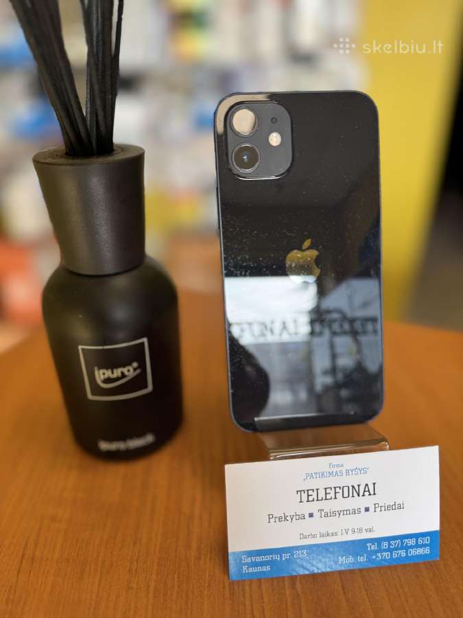 iPhone 12 Black 128gb Su Garantija - nuotraukos Nr. 2