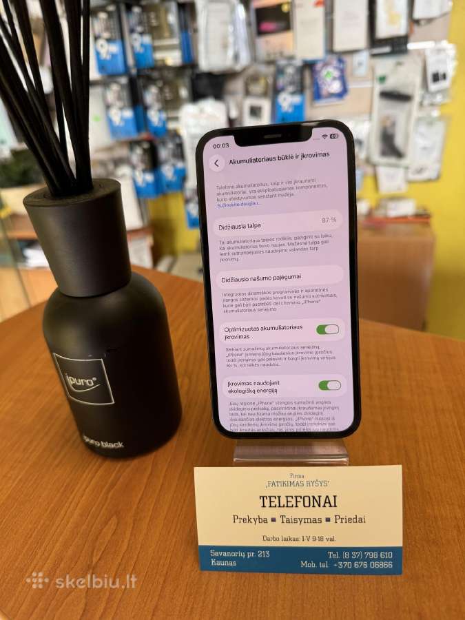 iPhone 12 Black 128gb Su Garantija - nuotraukos Nr. 4