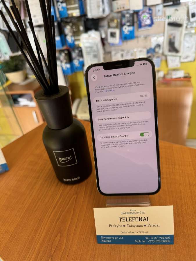iPhone 12promax 128gb Graphite Su Garantija - nuotraukos Nr. 3