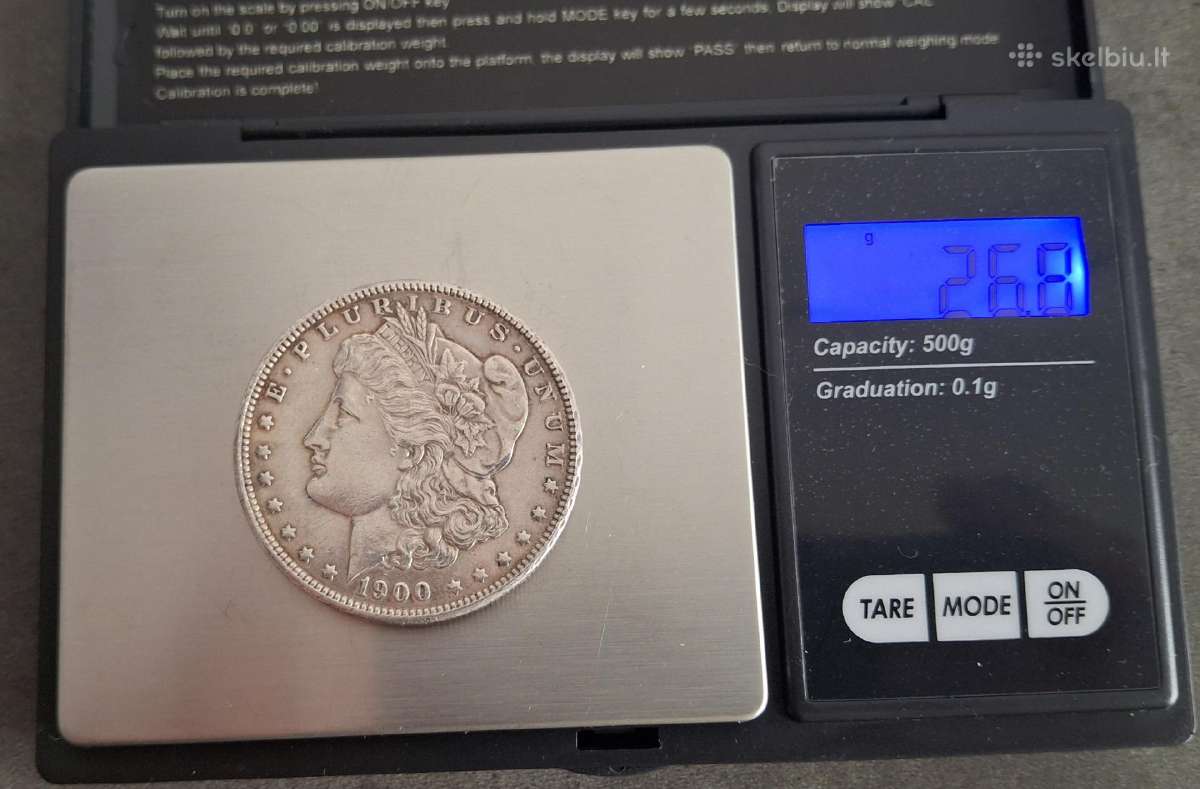 JAV Morgan doleris 1900 sidabrinė moneta - nuotraukos Nr. 3