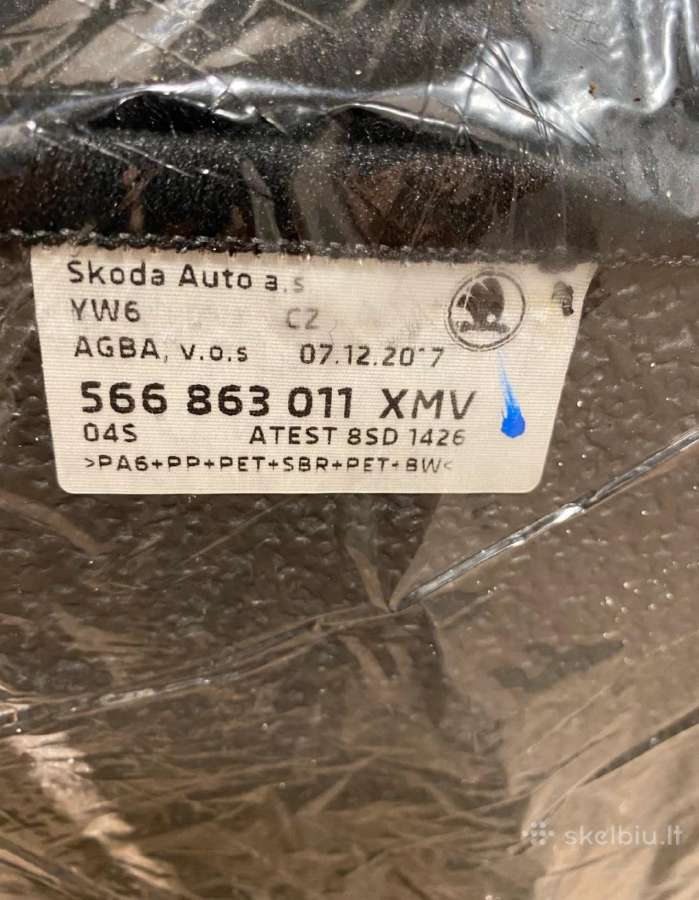 Škoda Kodiaq tekstiliniai kilimėliai - nuotraukos Nr. 2